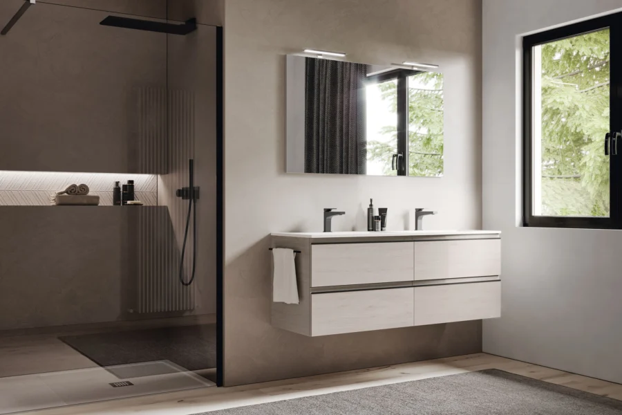 Italský koupelnový systém Ideagroup System – maximální variabilita a moderní design pro vaši koupelnu od ASSO Praha. Modulární skříňky a široký výběr povrchových úprav.